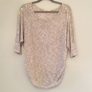 Sequined heathered top